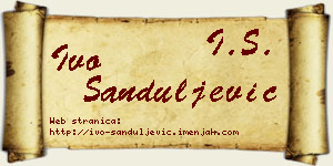 Ivo Sanduljević vizit kartica